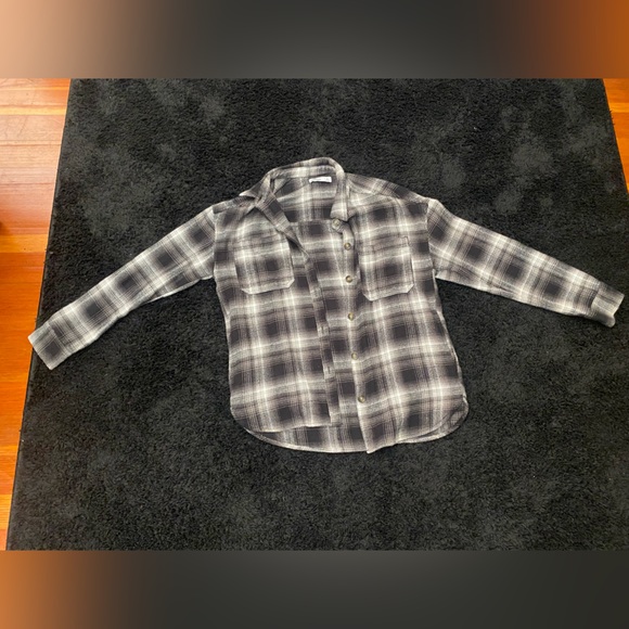Hollister Black and Gray Checkered Shirt - Picture 1 of 2